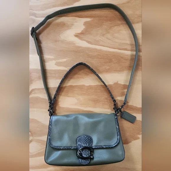 Coach Soft Tabby With Snakeskin Detail